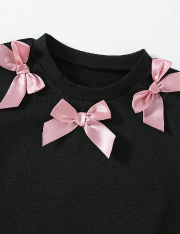 Compleu Shein Kids, roz/negru