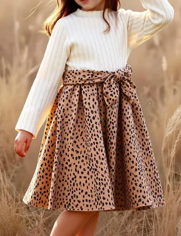 Rochie Shein Kids, crem/maro