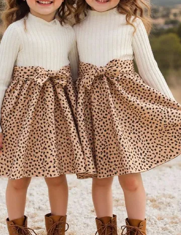 Rochie Shein Kids, crem/maro