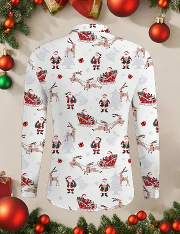 Camasa SHEIN Plus Size Men, alb