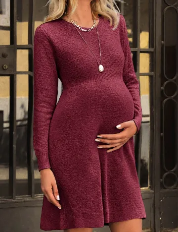 Rochie scurta SHEIN Maternity, visiniu