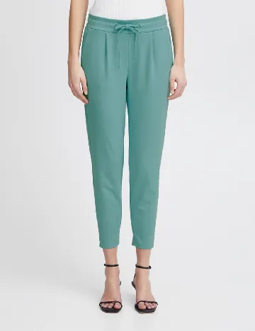 Pantaloni Ichi, turcoaz