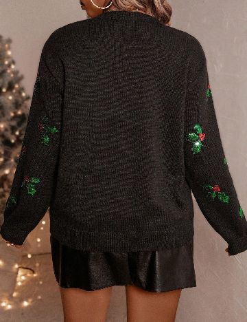 Pulover SHEIN CURVE, negru