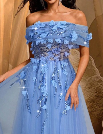 Rochie lunga SHEIN, albastru