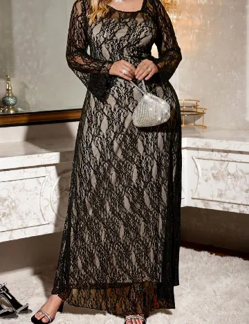 Rochie lunga SHEIN CURVE, negru