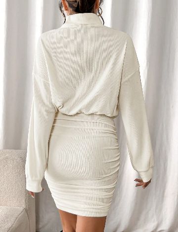 Rochie scurta SHEIN, crem