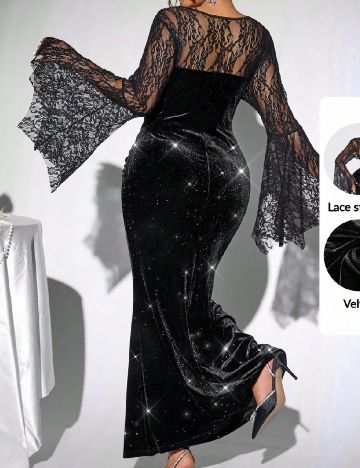 Rochie lunga SHEIN CURVE, negru