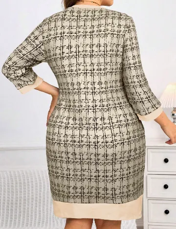 Rochie scurta Emery Rose Curve, bej