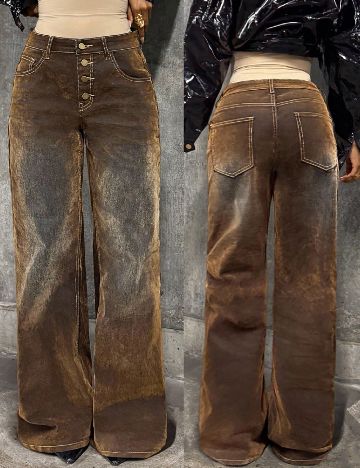 Pantaloni SHEIN, maro