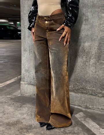 Pantaloni SHEIN, maro