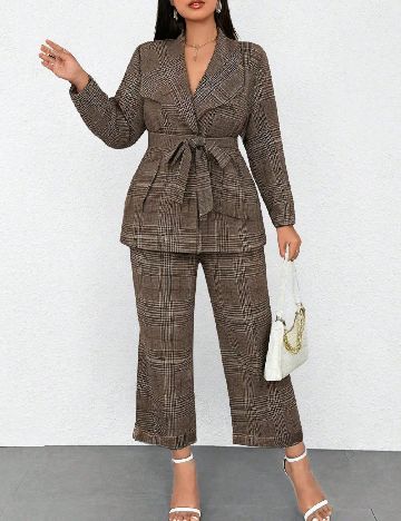 Compleu SHEIN CURVE, maro