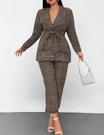 Compleu SHEIN CURVE, maro