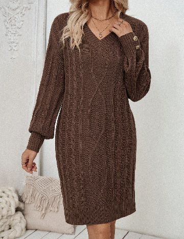 Rochie scurta SHEIN, maro