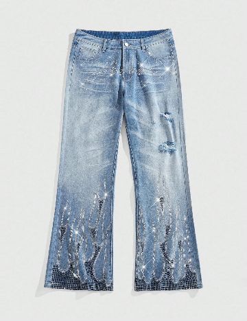 Blugi Romwe, albastru