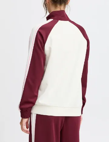 Bluza TheJoggConcept, ecru/visiniu