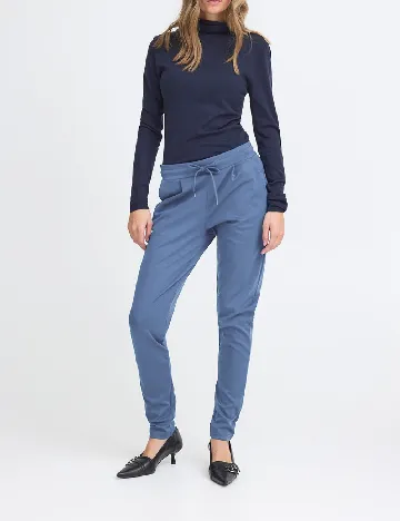 Pantaloni Ichi, albastru