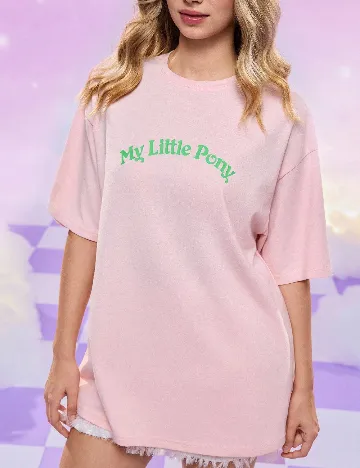 Tricou Oversize SHEIN, roz