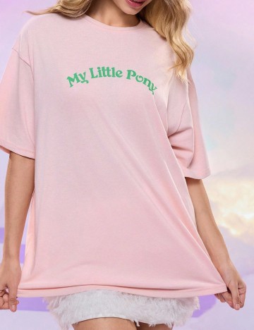 Tricou Oversize SHEIN, roz
