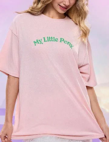 Tricou Oversize SHEIN, roz