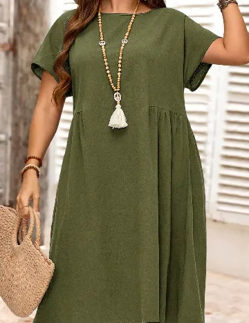 Rochie medie SHEIN CURVE, verde