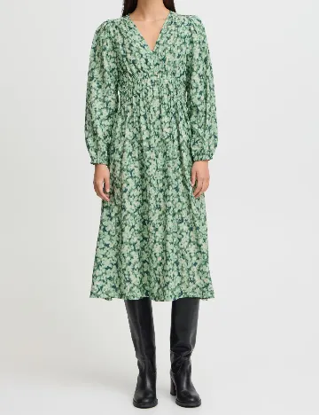 Rochie medie Ichi, verde