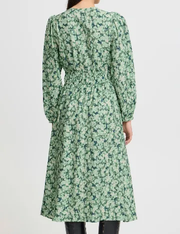 Rochie medie Ichi, verde