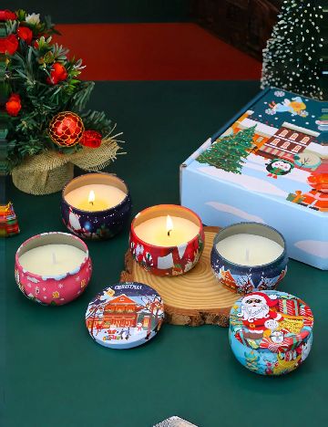 Set lumanari parfumate SHEIN, mix culori