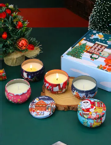 Set lumanari parfumate SHEIN, mix culori