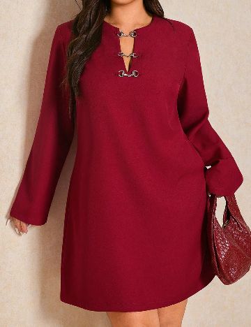 Rochie scurta SHEIN CURVE, rosu