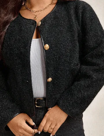 Jacheta SHEIN CURVE, negru