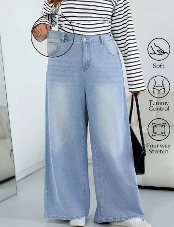 Blugi SHEIN CURVE, albastru