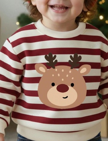 Bluza Shein Kids, alb/rosu