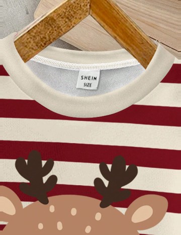 Bluza Shein Kids, alb/rosu