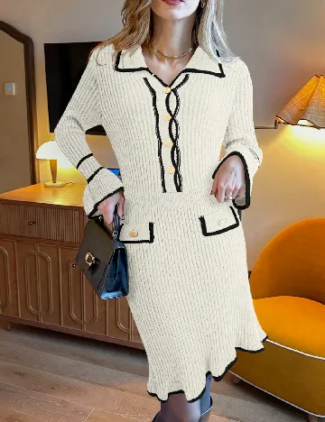 Rochie scurta SHEIN, ecru