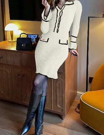 Rochie scurta SHEIN, ecru