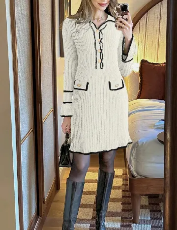 Rochie scurta SHEIN, ecru