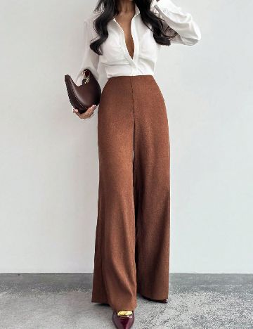 Pantaloni SHEIN, maro