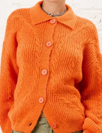 Cardigan SHEIN, portocaliu