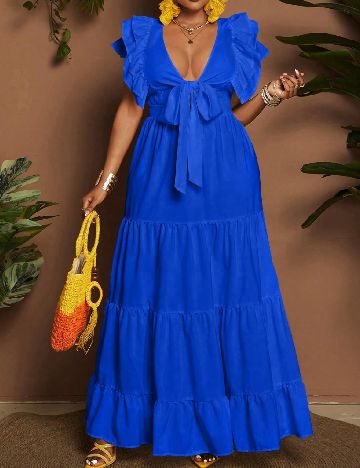 Rochie lunga SHEIN CURVE, albastru