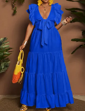 Rochie lunga SHEIN CURVE, albastru