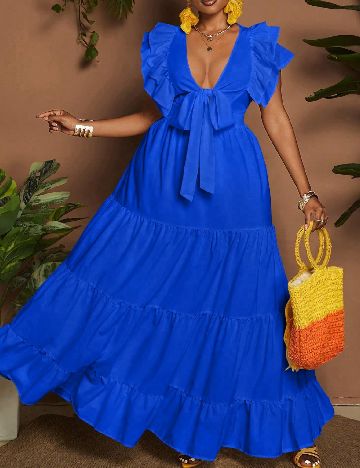 Rochie lunga SHEIN CURVE, albastru