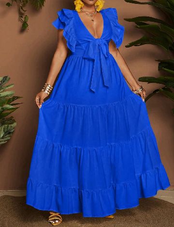 Rochie lunga SHEIN CURVE, albastru