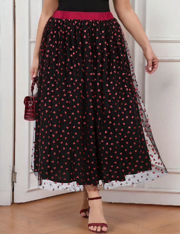 Fusta SHEIN CURVE, negru