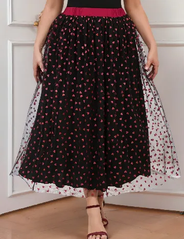 Fusta SHEIN CURVE, negru