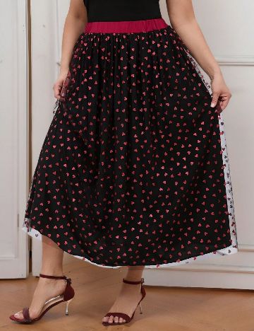 Fusta SHEIN CURVE, negru