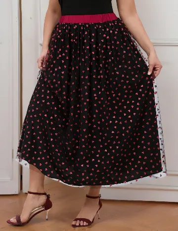 Fusta SHEIN CURVE, negru