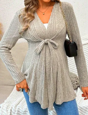 Bluza SHEIN Maternity, bej