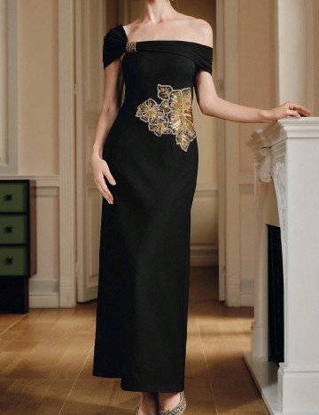 Rochie lunga Anewsta, negru