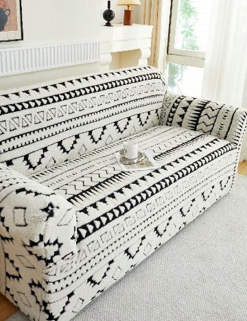 Husa pentru canapea de 4 persoane SHEIN, alb