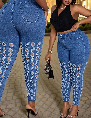 Blugi SHEIN CURVE, albastru